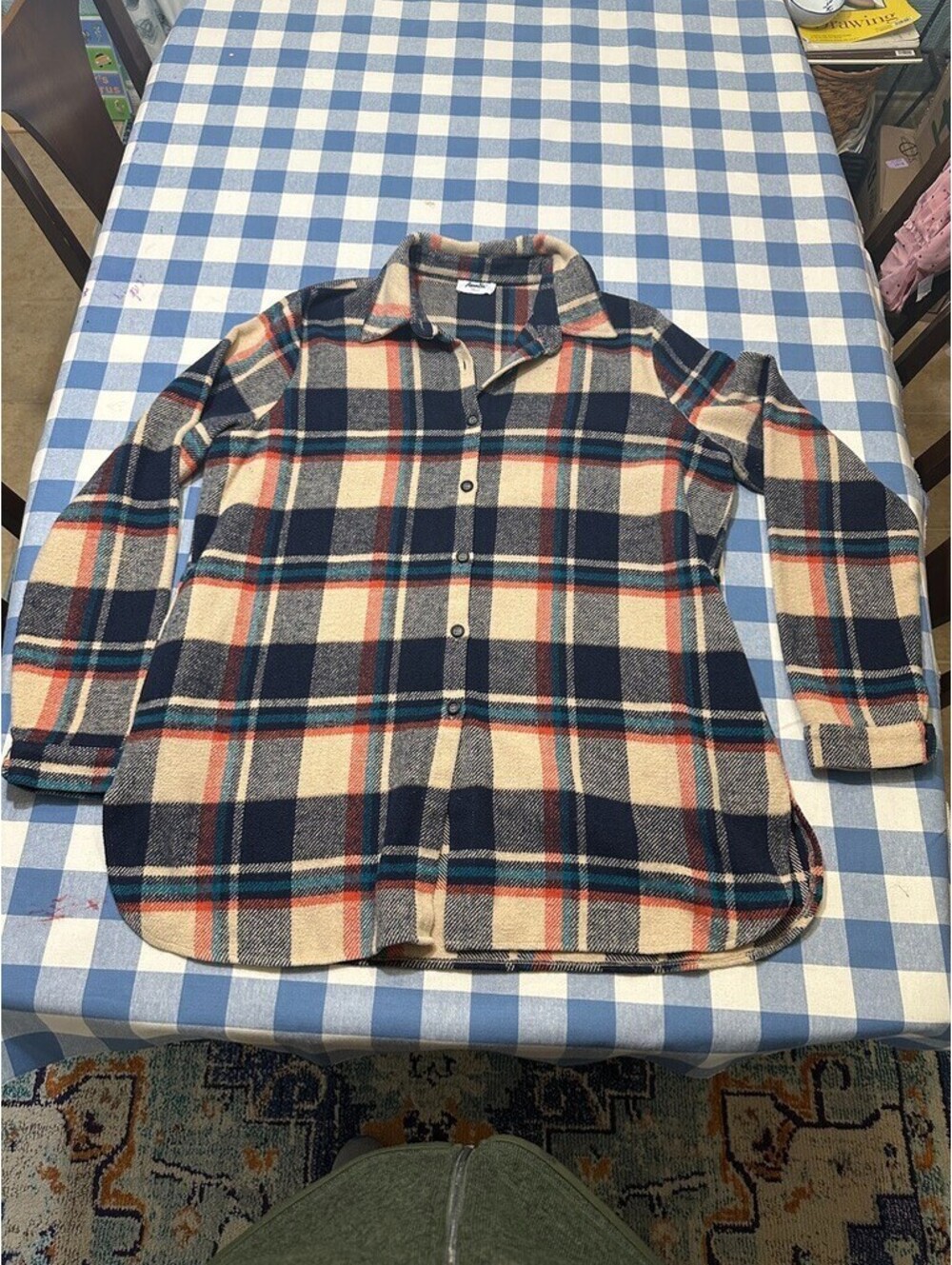 Amalli Talli Women's Flannel Plaid Jacket Long Size XL RN#159914